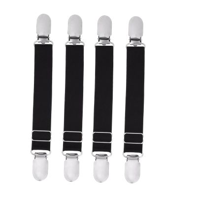 4PCS/ 2Pairs Adjustable Stocking Clip Suspenders Garter Belts Elastic Garter Strap Non-Slip Boot Clip Garter