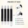 4PCS/ 2Pairs Adjustable Stocking Clip Suspenders Garter Belts Elastic Garter Strap Non-Slip Boot Clip Garter view 2