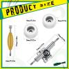 Zhehao 8 Pcs Fingerboard Bearing Wheels Standard Fingerboard Tool CNC Lathed Bearing Wheels Screwdriver and 2 Pcs Nut Driver for 34 mm Wide Decks Finger Skateboard Trucks(White) view 2