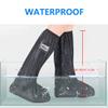 SooGree Waterproof Rain Shoe Covers Men Reusable Foldable Rain Snow Boot Shoe Covers with Reflector Non Slip Shoe Protector for Raining Day,Cycling,Gardening,Fishing,Hiking, Farming (Black, Small) view 3