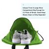 BeeGreen Fruit Green Workout Bag Drawstring Backpack with Shoe Compartment Large String Bag Sackpack with Front & Inner Zipper Pockets and Water Bottle Pockets Sports Cinch view 3