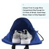 BeeGreen Royal Blue X-Large Drawstring Backpack with Front Shoe Compartment and Multiple Pockets view 3