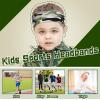 10 Pieces Boys Athletic Sweatbands - 16 inch Elastic Wicking Headbands, Hair Bands & Soft Head Wraps for Sports and Activities (Camouflage Style) view 3