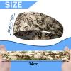 9 pcs Sweatbands for Men Workout Sport Headbands for Men Camo Headband Sweat Absorbing Headband Wide Sweatband for Head Basketball Football Cycling Running Yoga, 4.7 x 9.8 Inch(Mixed Style) view 3