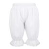 JEEYJOO Big Girls Solid Color Victorian Steampunk Pantaloons Bloomers Lace Trim Baggy Pants Underpants White 4 Years view 1