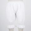 JEEYJOO Big Girls Solid Color Victorian Steampunk Pantaloons Bloomers Lace Trim Baggy Pants Underpants White 4 Years view 2
