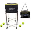 ASENVER Tennis Ball Cart Removable Pickleballs Hopper with Wheels Basket Hold Up to 160 Balls for Tennis Ball (Black) view 1