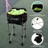 ASENVER Tennis Ball Cart Removable Pickleballs Hopper with Wheels Basket Hold Up to 160 Balls for Tennis Ball (Black) view 4