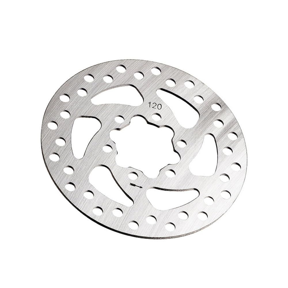 BESPORTBLE Electric Scooter Brake Disc Rotor, 6 Bolt Stainless Steel 120mm, Smooth Friction Reduction for Scooters and Bikes