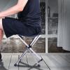IEHBJA Mini Camping Stool Portable Folding Chairs Lightweight Fishing Stool with Carry Bag Ideal for Picnic Garden BBQ Travel Hiking Beach Gathering,L view 2