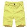 BASADINA Boys Shorts with Adjustable Waist School Chino Shorts for Kid 4-14 Years, 6 Colors to Choose Yellow view 1