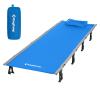 KingCamp Camping Cot, Folding Portable Heavy Duty Ultralight Cots for Adults Camping Tent Hiking Backpacking Mountaineering Travel Indoor Outdoor Indoor Base Camp with Pillow, Support 265 Lbs. view 1