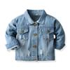 EISHOW Infant Baby Boys Girls Denim Jean Jacket Hole Design Long Sleeve Spring Button Top Coat Pockets Outerwear 6M-10 Years (Blue,2-3T) view 1