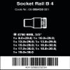 Magnetic sock rail B 4 sock set 3/8" drv 9 pieces view 2