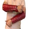 Nautical-Mart Medieval Leather Body Armour LARP Armor Halloween Costume Red (Bracers) view 1