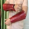 Nautical-Mart Medieval Leather Body Armour LARP Armor Halloween Costume Red (Bracers) view 2