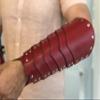 Nautical-Mart Medieval Leather Body Armour LARP Armor Halloween Costume Red (Bracers) view 3