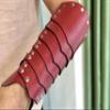 Nautical-Mart Medieval Leather Body Armour LARP Armor Halloween Costume Red (Bracers) view 4