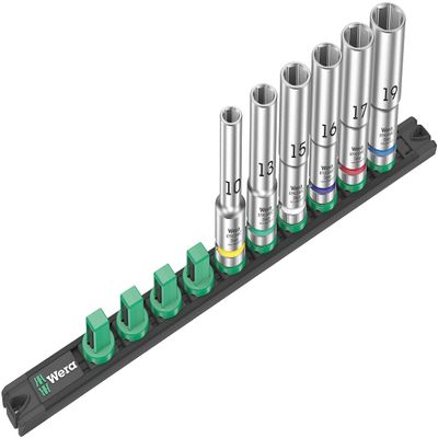 Magnetic sock rail C Deep 1 sock set 1/2" drv 6 pcs