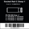 Magnetic sock rail C Deep 1 sock set 1/2" drv 6 pcs view 2