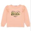 Barbie T-Shirt Girls Kids Doll Leopard Print Heart Pink Frilled Top 5-6 Years view 1