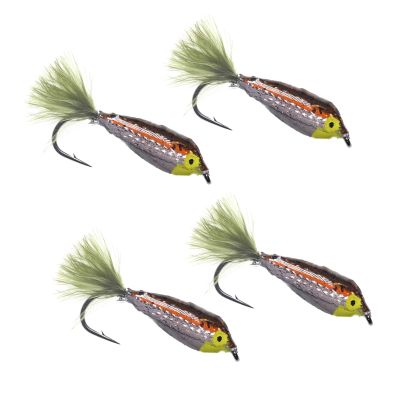 Amagogo Trout Salmon Perch Fishing Lure Multiple Colors Saltwater Bass Trout Perch Jig Lure Sea Trout Minnow Streamer Fly, 4pcs C