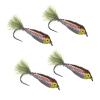 Amagogo Trout Salmon Perch Fishing Lure Multiple Colors Saltwater Bass Trout Perch Jig Lure Sea Trout Minnow Streamer Fly, 4pcs C view 1