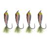 Amagogo Trout Salmon Perch Fishing Lure Multiple Colors Saltwater Bass Trout Perch Jig Lure Sea Trout Minnow Streamer Fly, 4pcs C view 3