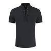 Men's Short Sleeve Henley Shirts Cotton Linen Lace Up T-Shirts with Pocket Regular Fit Band Collar Solid Beach Work Tops Black view 1