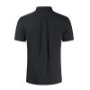 Men's Short Sleeve Henley Shirts Cotton Linen Lace Up T-Shirts with Pocket Regular Fit Band Collar Solid Beach Work Tops Black view 3