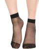 Geyoga 12 Pairs Sheer Ankle Socks Thin Nylon Transparent Ankle High Hosiery Socks Short Dress Stockings for Women(Large,Black) view 3
