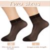 Geyoga 12 Pairs Sheer Ankle Socks Thin Nylon Transparent Ankle High Hosiery Socks Short Dress Stockings for Women(Large,Black) view 4