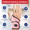Doctor Developed Wrist Brace - Wrist wrap for Carpal Tunnel Arthritis,Tendonitis, Hand Support - Ideal for Fitness, Weightlifting - Handbook included (Pink, 2 Pack) view 4