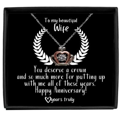 Gift for Wife from Husband on Anniversary, Necklace for Wife, Funny Gift for Wife From Husband