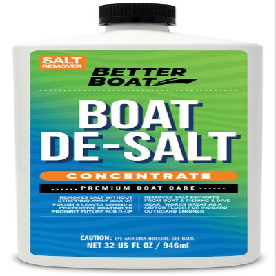 Better Boat De-Salt Concentrate, 32oz, Salt Remover & Flusher for Marine Motors, Watercraft Engines, Flush & Winterize Cleaner