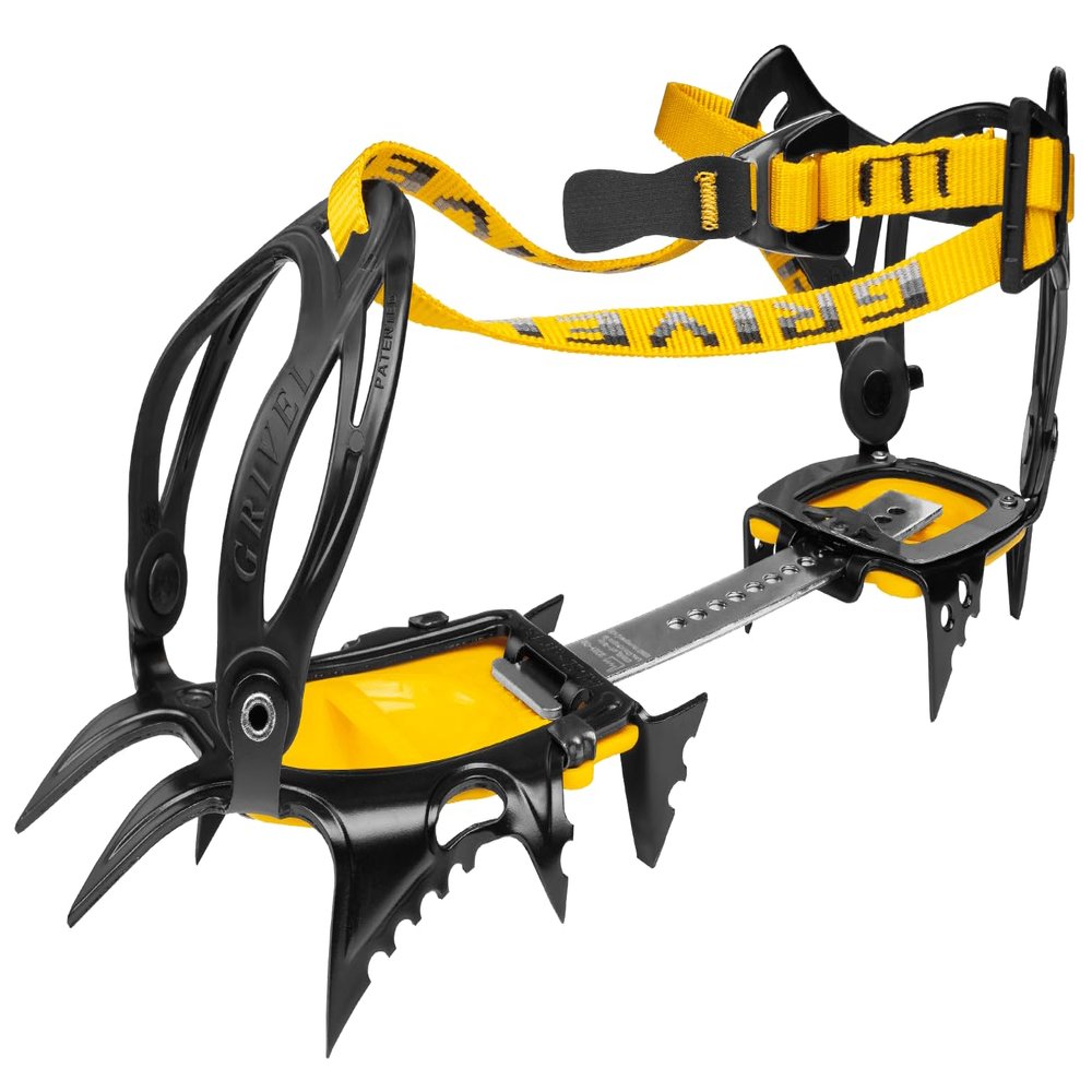 Grivel Air Tech 12-Point Mountaineering Crampons Steel Ice & Mixed Terrain Crampon with Antibott, CE EN 893 Certified
