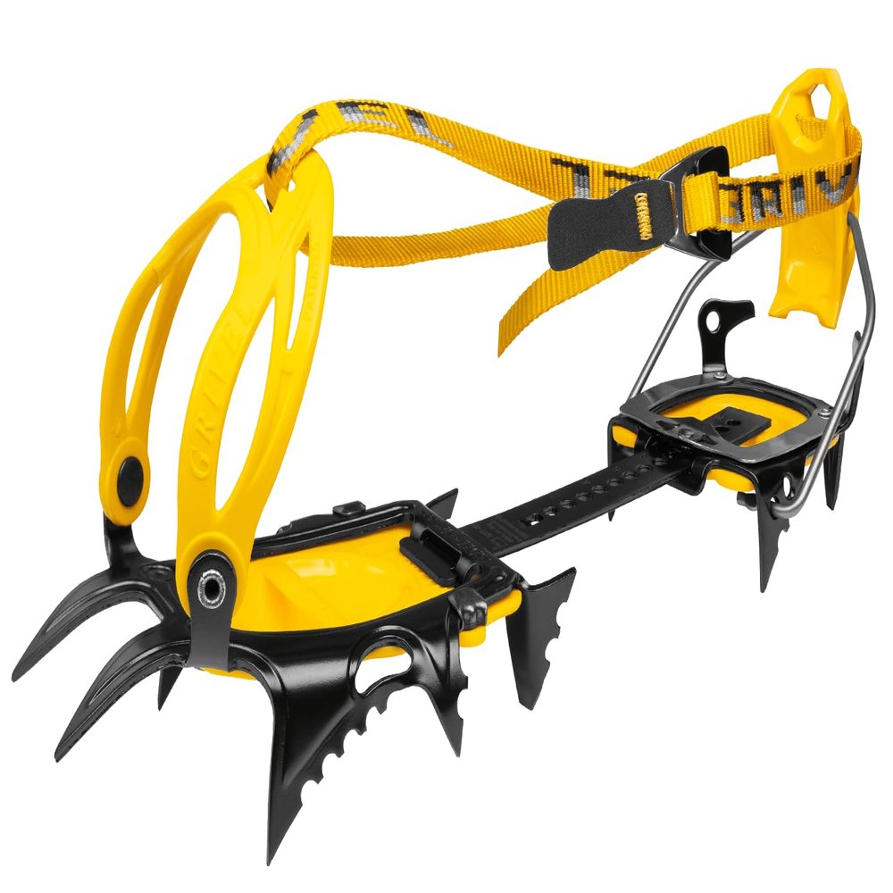 Grivel Air Tech 12-Point Mountaineering Crampons Steel Ice & Mixed Terrain Crampon with Antibott, CE EN 893 Certified