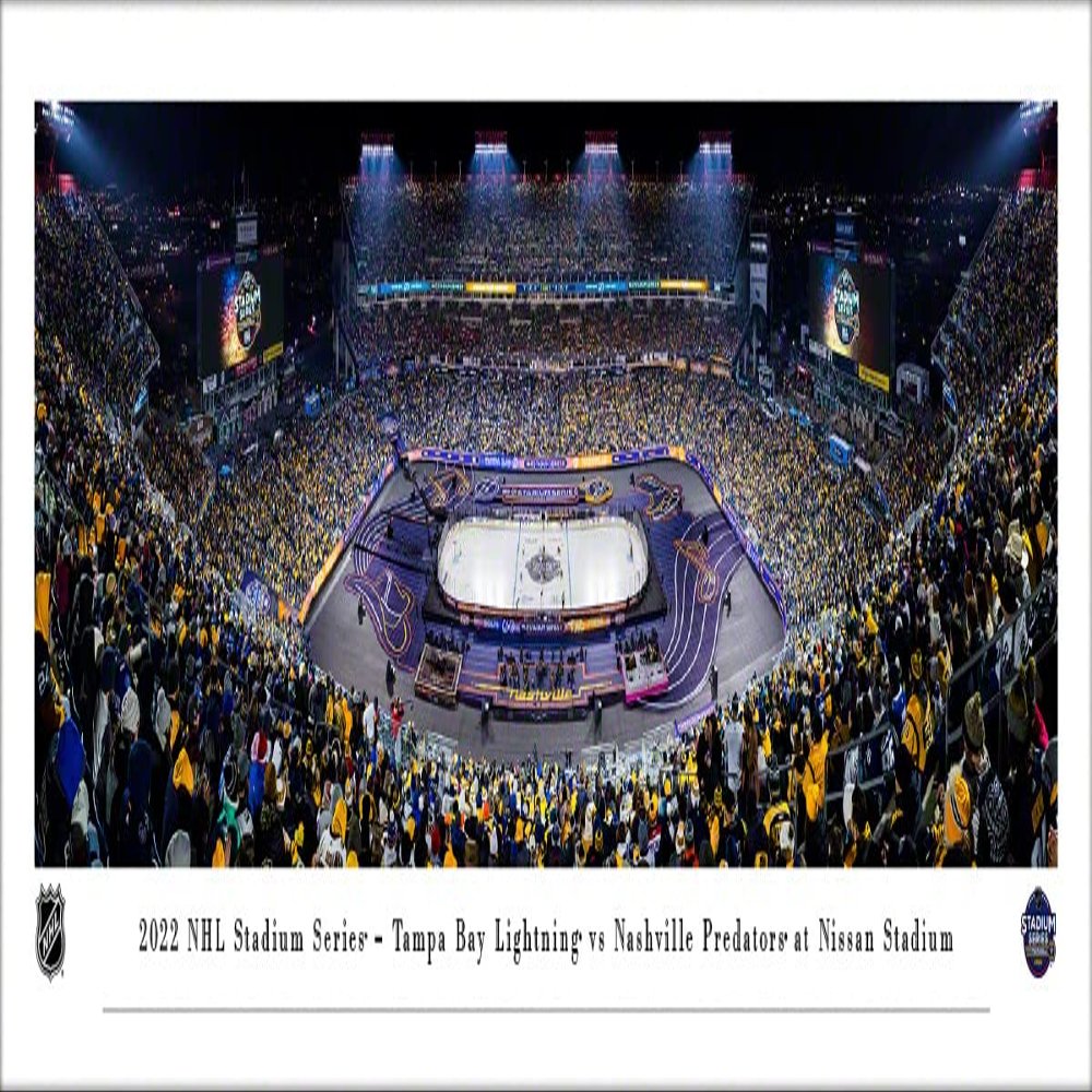 2022 NHL Stadium Series, Tampa Bay Lightning vs Nashville Predators - Unframed 40 x 13.5 Poster by Blakeway Panoramas