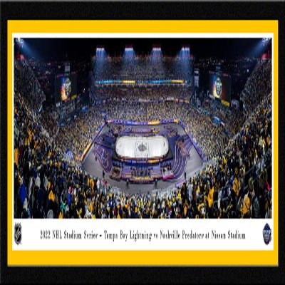 2022 NHL Stadium Series, Tampa Bay Lightning vs Nashville Predators - 42x15.5-inch Single Mat, Select Framed Picture by Blakeway Panoramas