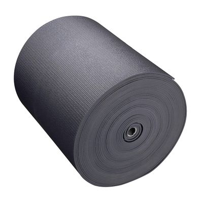 Sunshine Yoga Explore Yoga Mat Roll, 24in x 100ft Exercise Mat, 4mm Thick Non-Slip Gym Mat for Home Workout and Fitness, Anti-Tear, Cut up to 17 Regular Yoga Mats, Charcoal