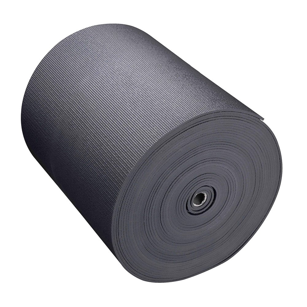 Sunshine Yoga Explore Yoga Mat Roll, 24in x 100ft Exercise Mat, 4mm Thick Non-Slip Gym Mat for Home Workout and Fitness, Anti-Tear, Cut up to 17 Regular Yoga Mats, Charcoal