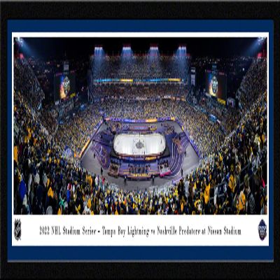 2022 NHL Stadium Series, Tampa Bay Lightning vs Nashville Predators - 42x15.5-inch Single Mat, Select Framed Picture by Blakeway Panoramas
