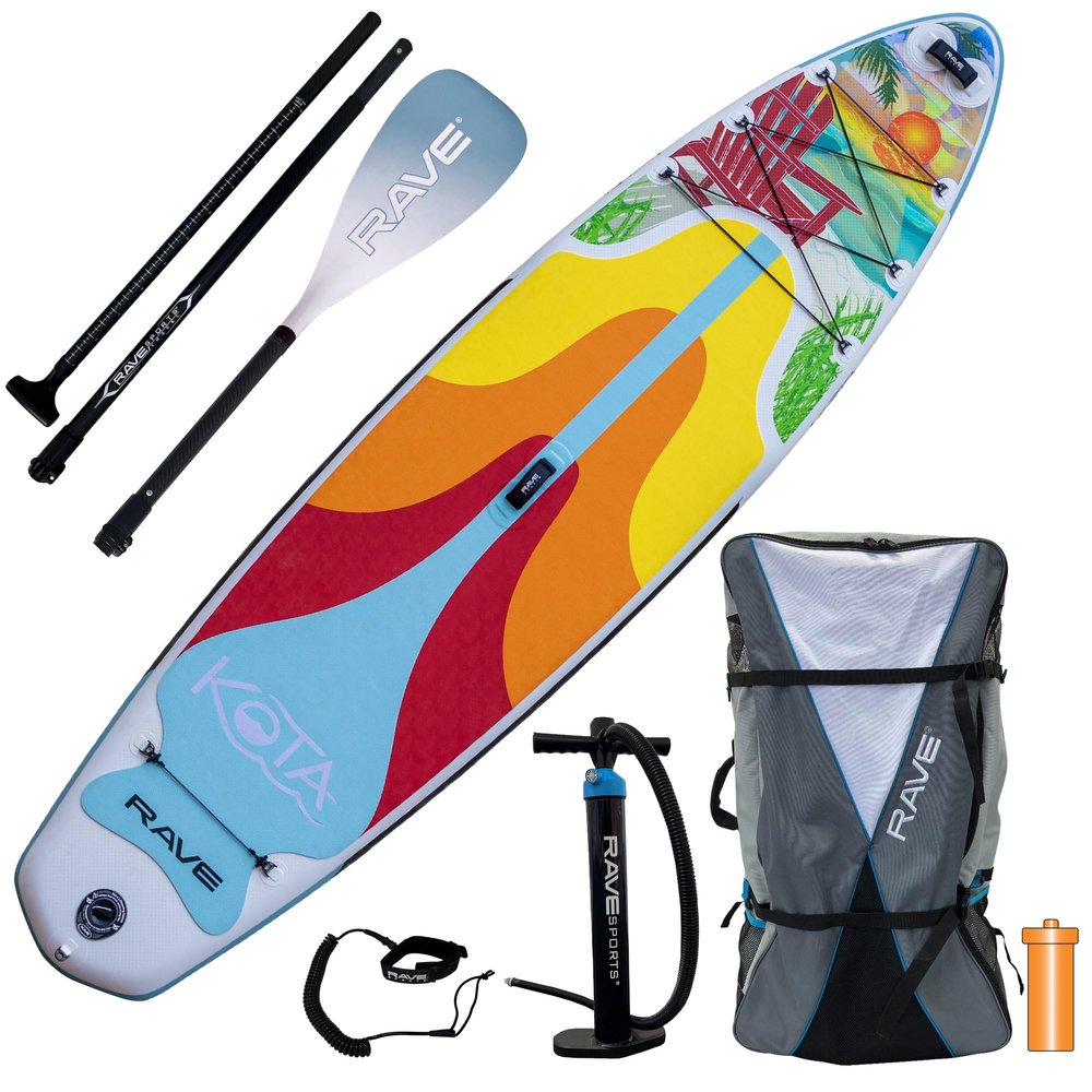 RAVE Sports Kota Series Inflatable Stand Up Paddle Boards 11 ft 2 in with Premium SUP Paddle Board Accessories, Stable Design & Non-Slip Comfort Deck for Youth & Adults