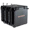 YakAttack BlackPak Pro 13" x 13" Fishing Crate with 3 Rod Holders - Black | Compact Tackle Storage Box & Gear Organizer for Kayaks | Lightweight, Durable & Customizable Marine Accessory | Made in USA view 1