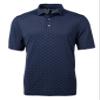Cutter & Buck Virtue Eco Pique Tile Print Recycled Mens Big & Tall Polo, Navy Blue, 3XT view 1