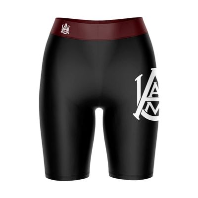 Vive La Fete Alabama A&M Bulldogs Game Day Logo Black & Brown Women's Biker Short 9" Inseam