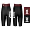 Vive La Fete Alabama A&M Bulldogs Game Day Logo Black & Brown Women's Biker Short 9" Inseam view 3