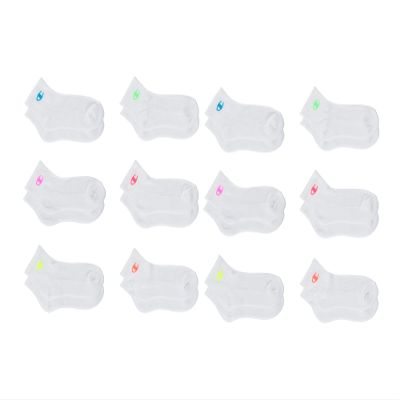 Champion unisex child Kids' Multipacks Socks, Quarter 12pk - Neon "C", 9 11 US