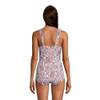 Lands' End Womens Slender Suit Grecian One Piece Swimsuit White Retro Paisley Regular 6 view 2