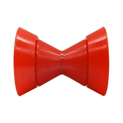 COLOFULWAY 4" Boat Trailer Roller Assembly Poly Bow Roller with Spoke fits 1/2" Shaft, Polyurethane(Red)